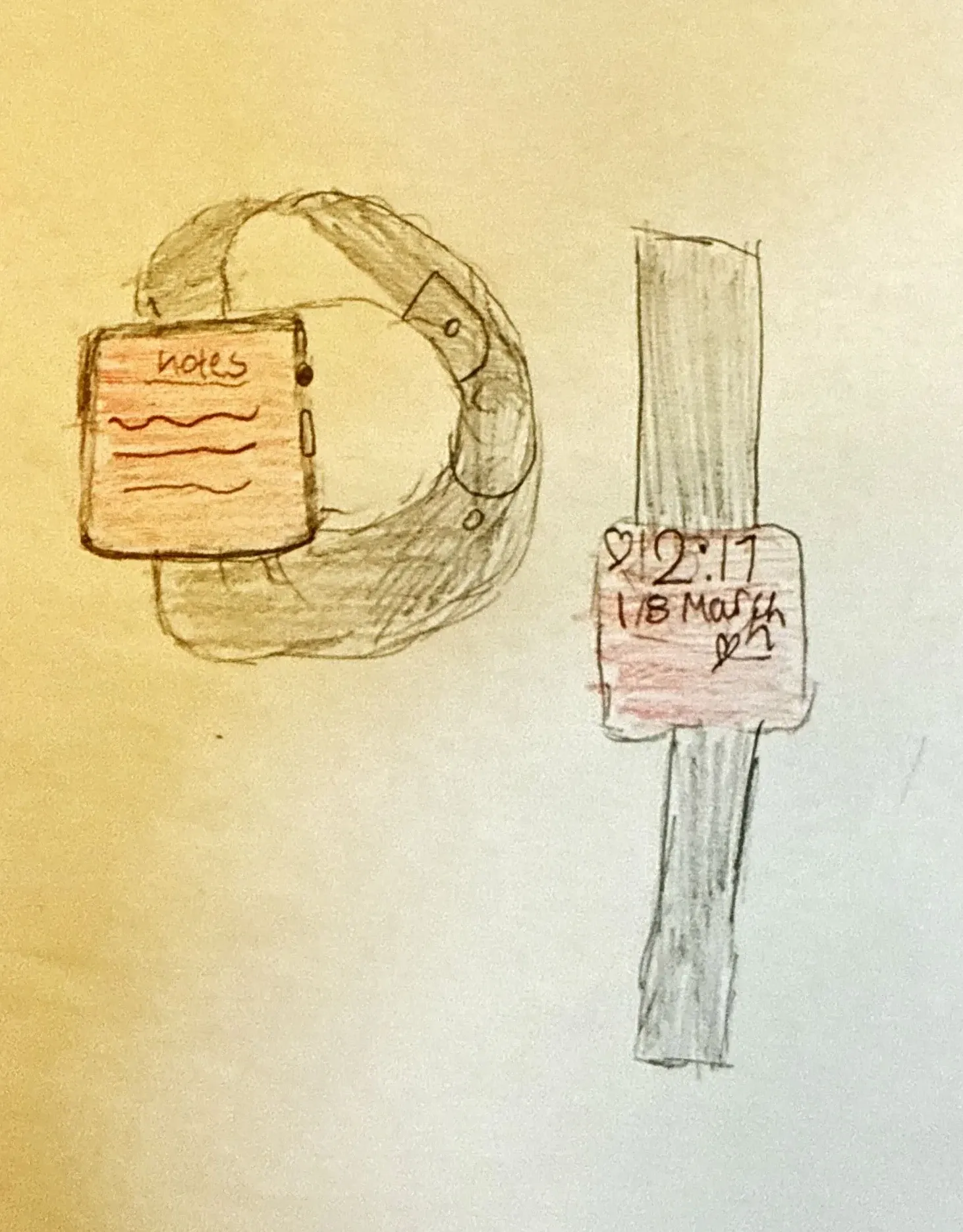 Smart watch that helps with learning by gathering the 'needed info for the app you use'