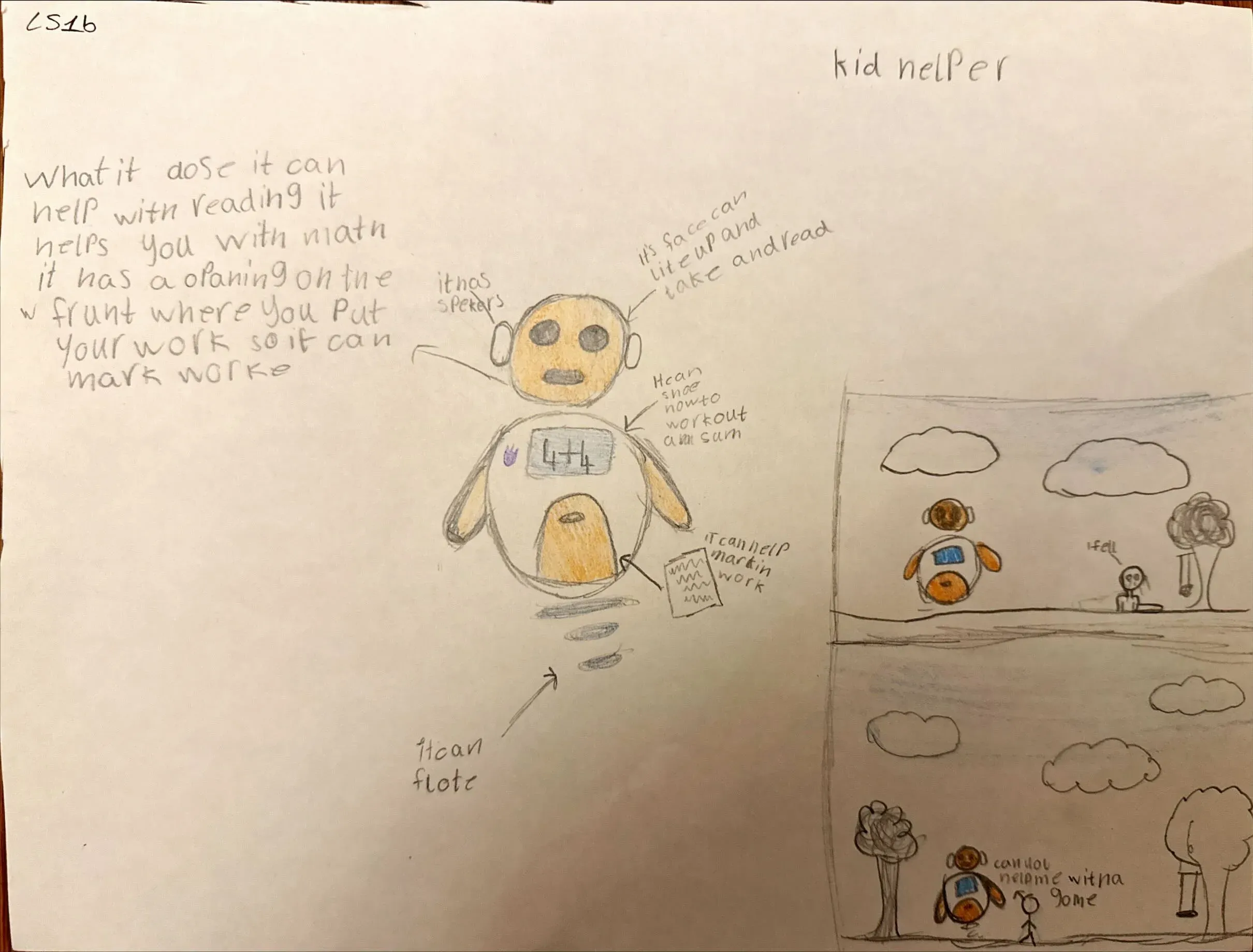 Hovering robot to resolve playground conflicts and help with learning