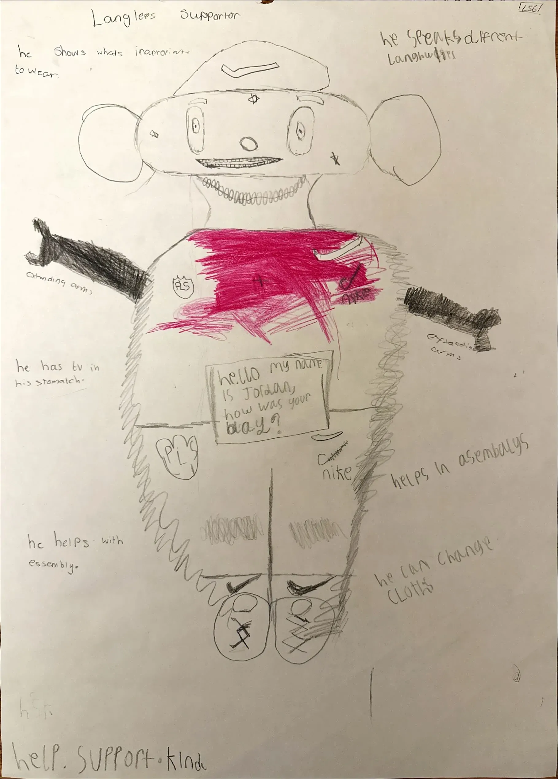 Helps with assemblies, shows the correct school uniform, and speaks different languages